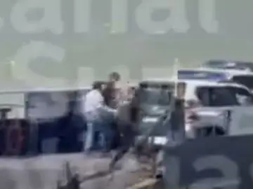 Momento de embarque de los vehículos Momento de embarque de los vehículos