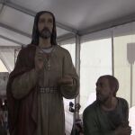 El paso de la Santa Cena m&aacute;s grande de Espa&ntilde;a ultima sus preparativos en Alicante