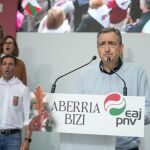 El presidente del EBB del PNV, Aitor Esteban, en el Aberri Eguna