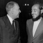 Una imagen de Jorge Luis Borges y Diego Angelino 