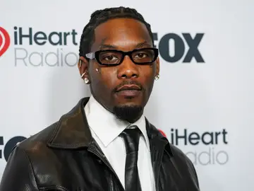 Offset Shooting FILE - Offset arrives at the iHeartRadio Music Awards, March 17, 2025, at the Dolby Theatre in Los Angeles. (Photo by Jordan Strauss/Invision/AP, File)
