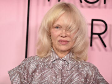 Pamela Anderson arrives at the Fashion Trust U.S. Awards on Tuesday, April 7, 2026, in Los Angeles. (Photo by Richard Shotwell/Invision/AP)