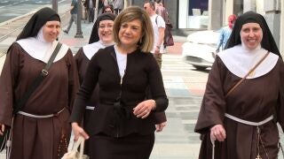 Exmonjas de Belorado declaran ante el Juzgado de Instrucci&oacute;n n&uacute;mero 5 de Bilbao, acompa&ntilde;adas de su abogada, Norma Ria&ntilde;o EUROPA PRESS 09/04/2026