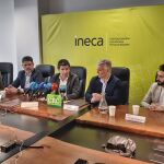 El presidente de Ineca, Alfredo Mill&aacute;, en la rueda de prensa de Ineca de hoy en Alicante 