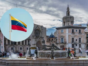 Imagen de archivo de Valencia y de la bandera de Venezuela