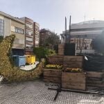 Sucesos.- Un incendio calcina el jard&iacute;n de Primavera dedicado a las Tres Culturas en la plaza de Europa de Murcia