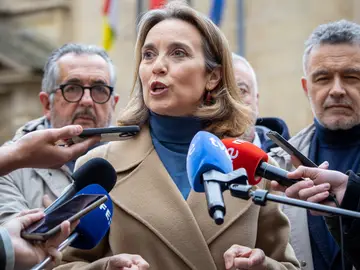 El PP pide parar la regularización de inmigrantes tras el dictamen del Consejo de Estado LOGROÑO 12/04/2026.- La vicesecretaria de Regeneración Institucional del Partido Popular, Cuca Gamarra, realiza declaraciones a los medios de comunicación este domingo en Logroño. EFE/Raquel Manzanares