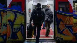 Pasajeros en la Estación de Fabra i Puig, a 26 de enero de 2026, en Barcelona Pasajeros en la Estación de Fabra i Puig, a 26 de enero de 2026, en Barcelona