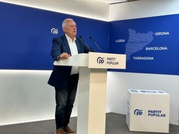 El secretario general del PP de Catalunya, Santi Rodr&iacute;guez, en una rueda de prensa