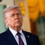 US President Trump at the White House in Washington, DC