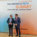 Carlos Garc&iacute;a Carbayo y Juan Manuel Corchado durante la presentaci&oacute;n del evento