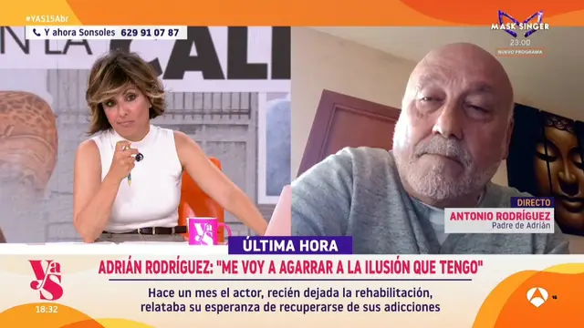 Antonio Rodríguez, padre de Adrián Rodríguez, en 'Y ahora Sonsoles' Antonio Rodríguez, padre de Adrián Rodríguez, en 'Y ahora Sonsoles'