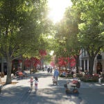 Render Eje verde de Comte Borrell