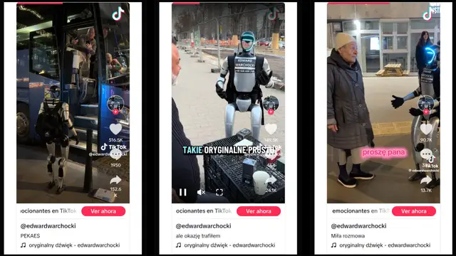 Robot humanoide influencer Edward Warchocki espanta jabalíes Varsovia Robot humanoide influencer Edward Warchocki espanta jabalíes Varsovia