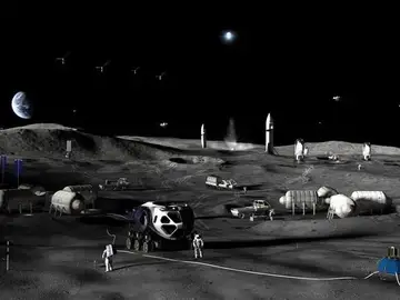 El plan de la NASA para construir una base lunar requerirá 73 alunizajes. El plan de la NASA para construir una base lunar requerirá 73 alunizajes.