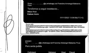 Conversación entre Koldo y Armengol el 1 de noviembre de 2020 incorporada al informe de la UCO Conversación entre Koldo y Armengol el 1 de noviembre de 2020 incorporada al informe de la UCO