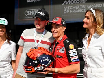 MARQUEZ Marc (spa), Ducati Lenovo Team, Ducati Desmosedici GP26, portrait during the 2025 MotoGP Michelin Grand Prix de France from May 8 to 10th 2026 at the Circuit Bugatti in Le Mans, France - Photo Studio Milagro / DPPIAFP7 08/05/2026 ONLY FOR USE IN SPAIN