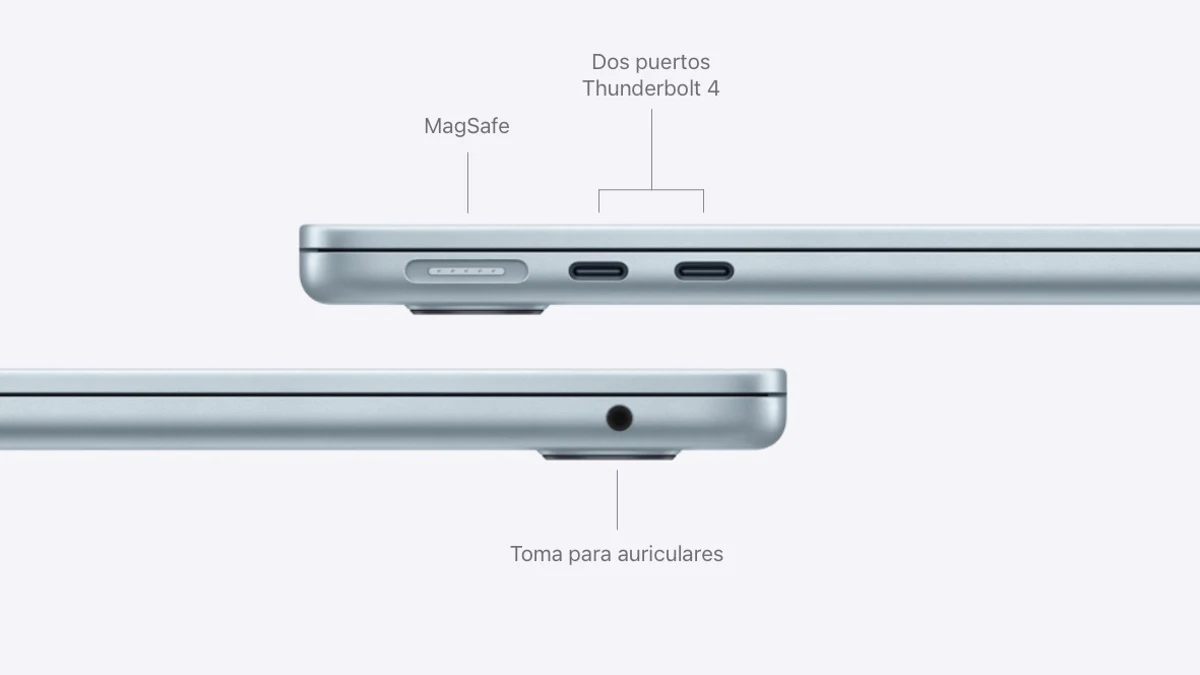 Los puertos físicos del MacBook Air M5
