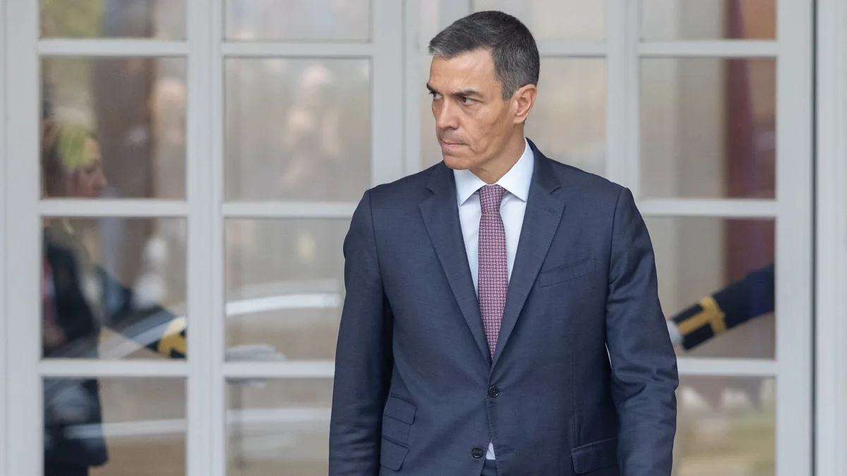 El presidente del Gobierno, Pedro Sánchez, en el Palacio de la Moncloa