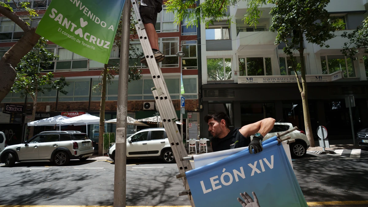 Tenerife se prepara para la visita del papa León XIV