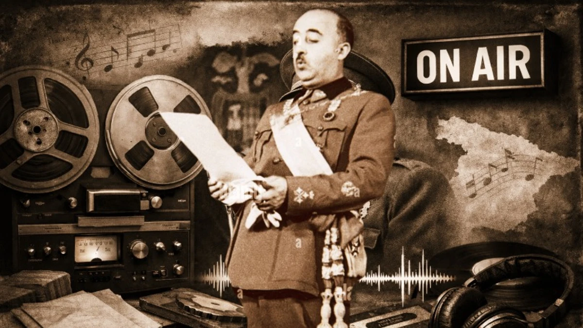 Uno de los apartados de la web recoge documentos sonoros sobre "La voz de Franco"