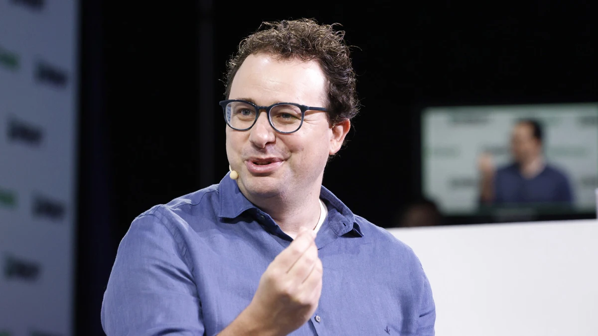 Dario Amodei, CEO de Anthropic, en una conferencia