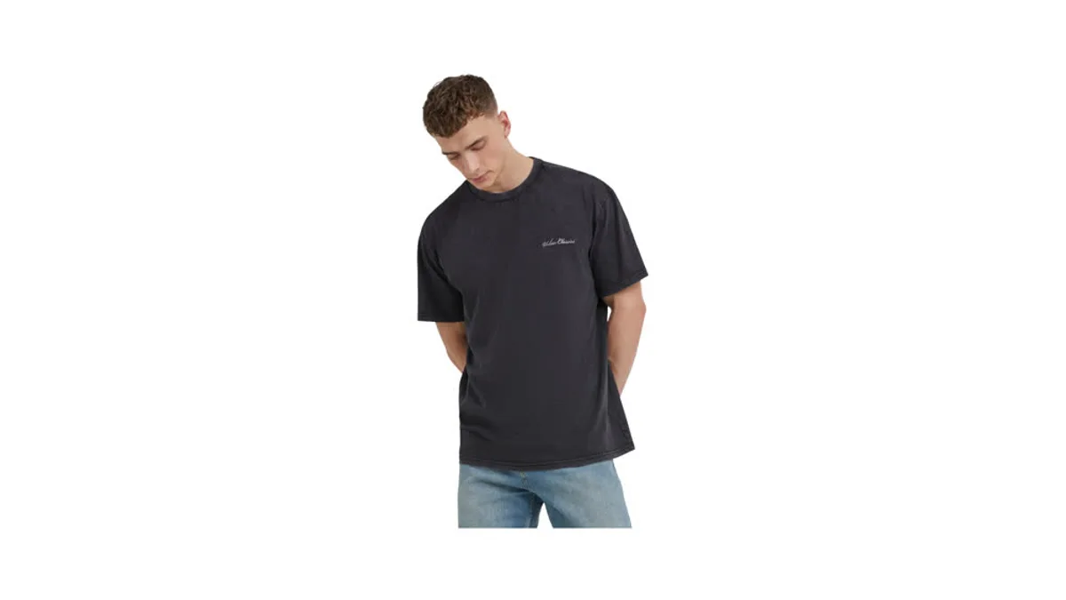 Urban Classics Camiseta Bordada Pequeña de Gran Tamaño Camiseta Hombre