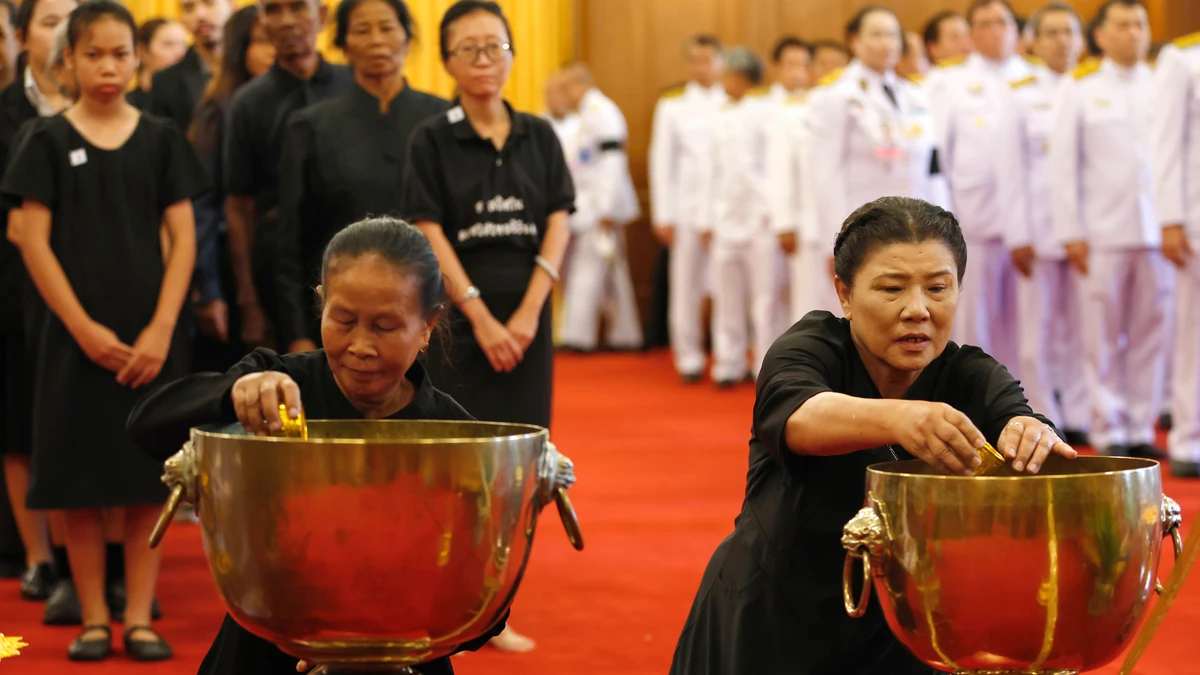 Royal funeral bathing ceremony for the late Thai Princess Bajrakitiyabha