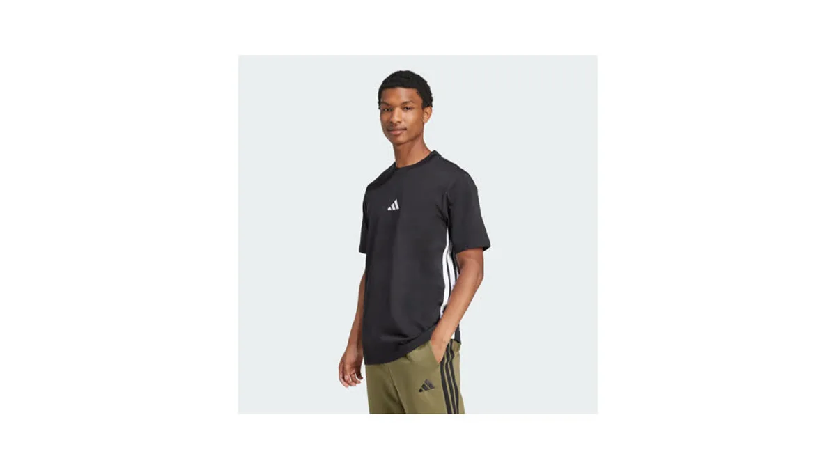 Adidas Hombre Essential Three Stripes Single Jersey tee