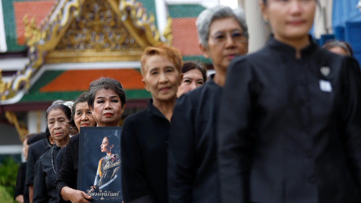 Royal funeral bathing ceremony for the late Thai Princess Bajrakitiyabha