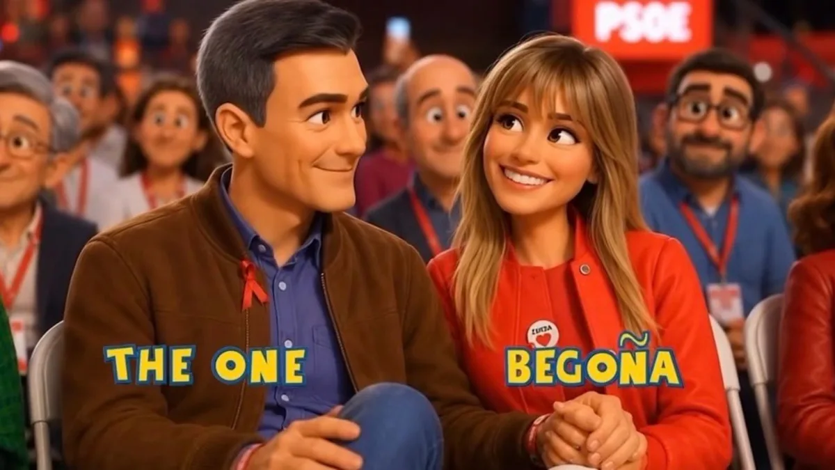 El PP publica una parodia de 'Toy Story 5' con Sánchez como 'The One' junto a Zapatero, Leire Díez y Ábalos