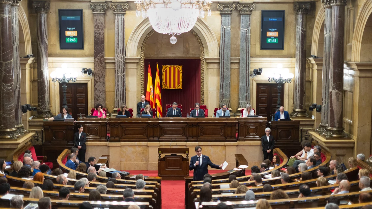 Sesión de control en el pleno del Parlament de Cataluña