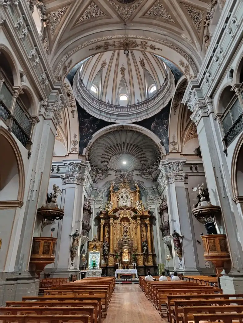 Interior de la iglesia de San Juan, en Calatayud