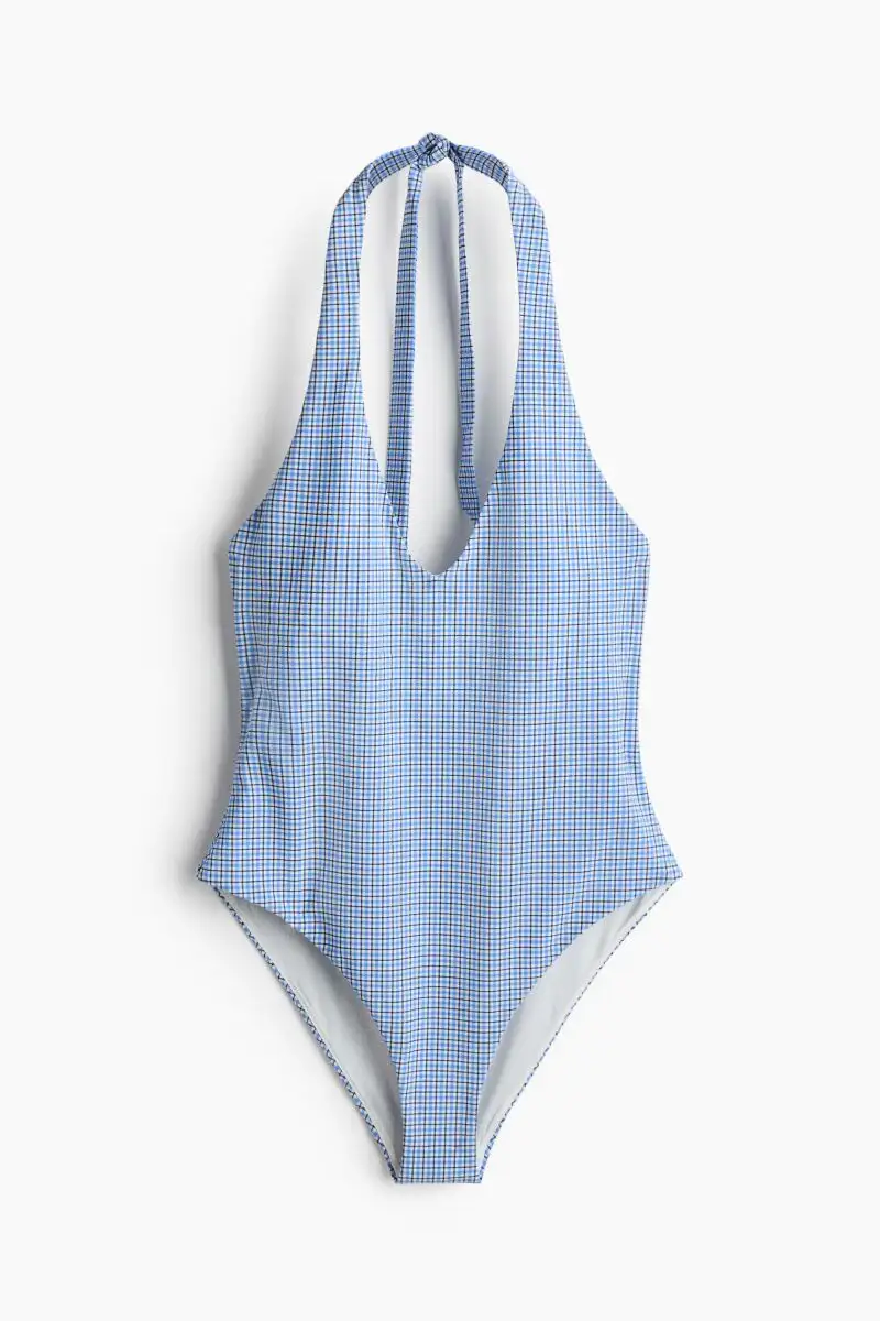 Bañador de estampado de cuadros.