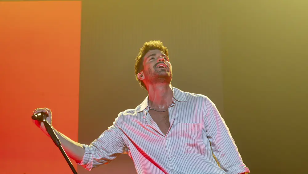 Pablo Alborán en un concierto en Zaragoza