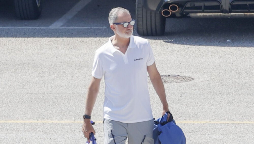 El Rey Felipe VI a su llegada al Real Club Naútico de Palma