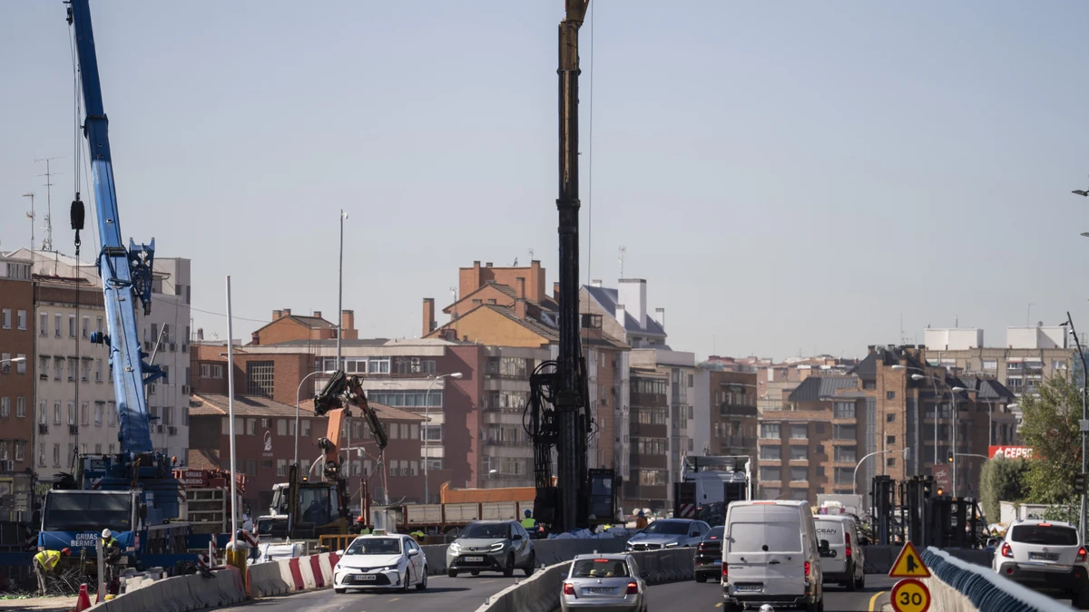 Obras de soterramiento de la A5