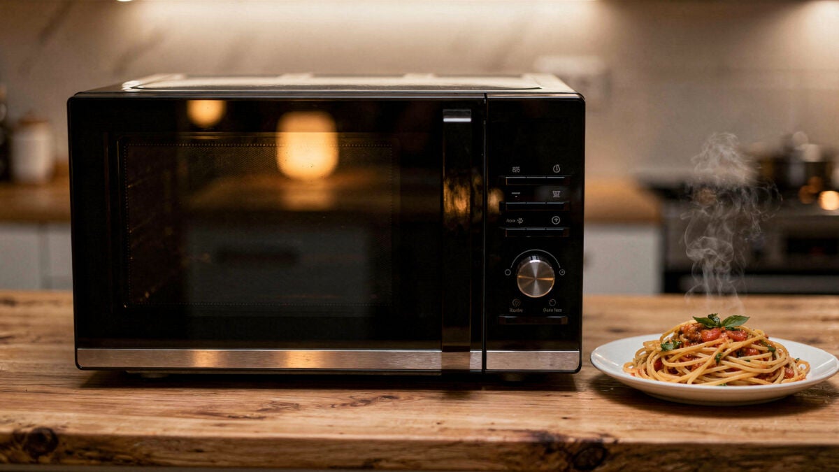 Candy Moderna Microwave Adds Grill to Skip the Oven