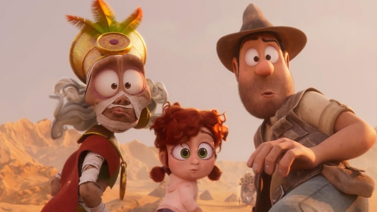 Tadeo junto a Olimpia (su hija) y Momia
