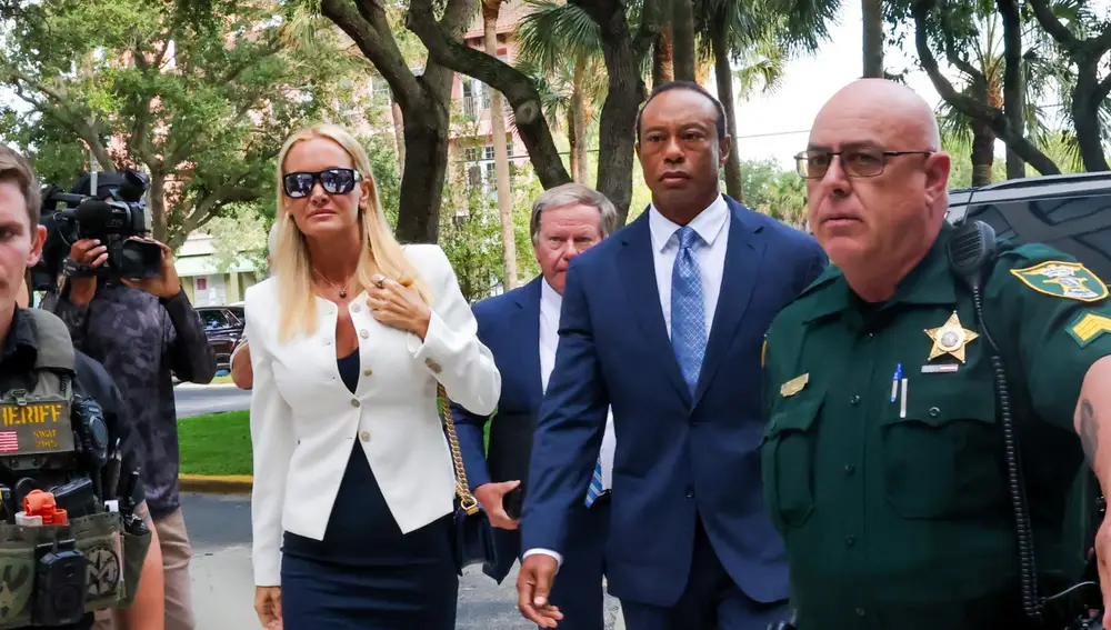 Vanessa Trump y Tiger Woods llegan a los juzgados