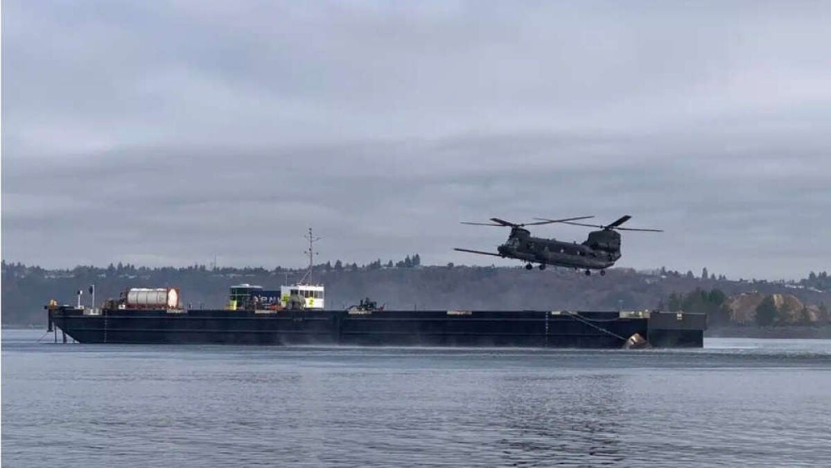 US Special Forces Helicopter Refuels on Uncrewed Barge