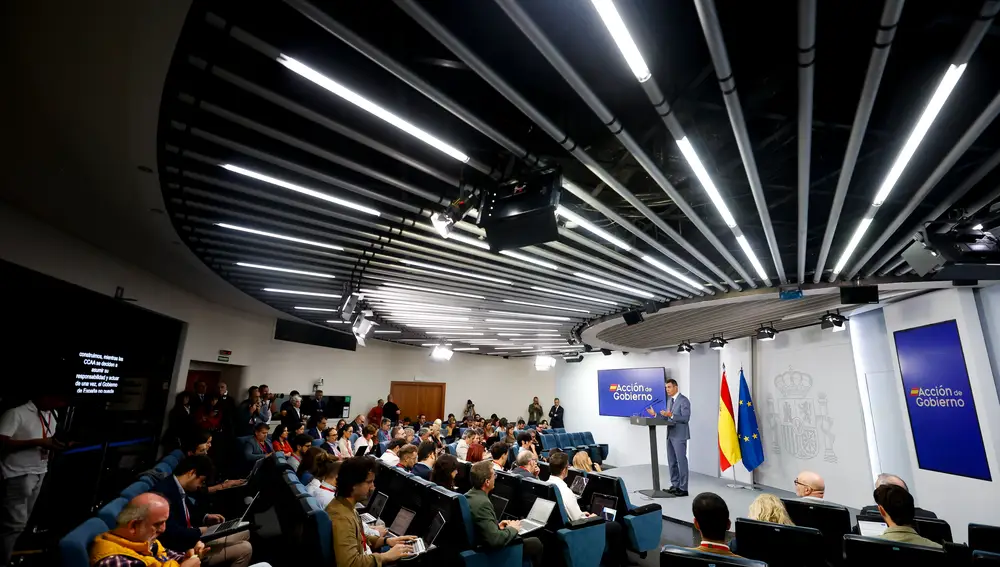 Comparecencia del presidente del Gobierno, Pedro Sánchez tras la reunión del Consejo de Ministros