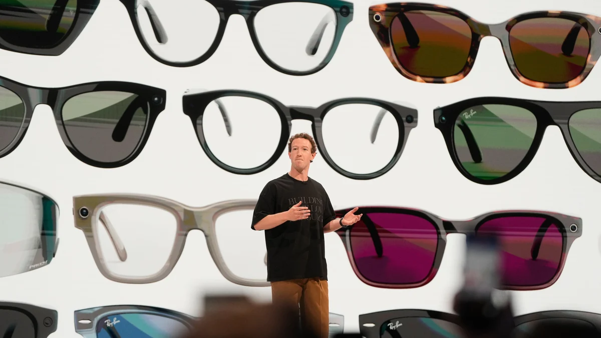 Meta CEO Mark Zuckerberg speaks during the Meta Connect conference, Wednesday, Sept. 23, 2026, in Menlo Park, Calif. (AP Photo/Jeff Chiu)