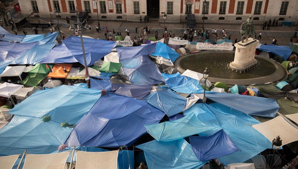 Acampada ilegal de la Puerta del Sol