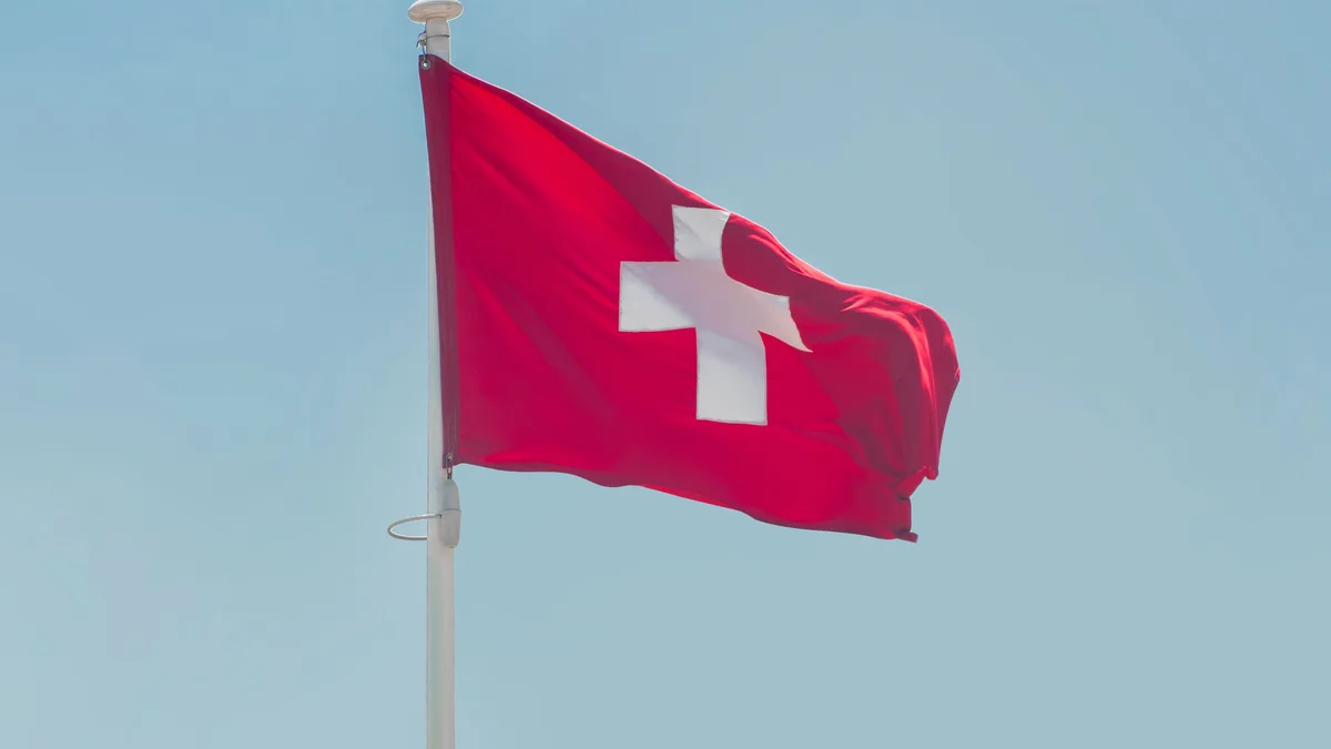 Imagen de archivo de la bandera de Suiza