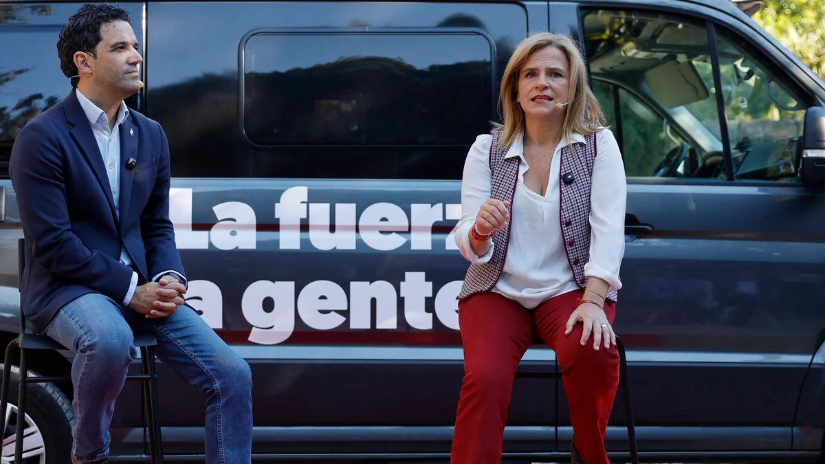 Los candidatos al Congreso y al Senado, Bernabé y Sagredo, frente a la «Pilareta»