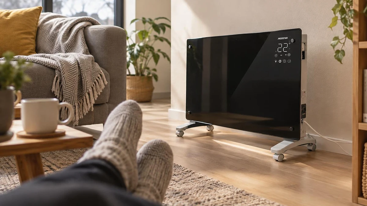 El calefactor para los primeros fríos de octubre panel de vidrio de 2000 W con Wi-Fi por menos de 100 euros