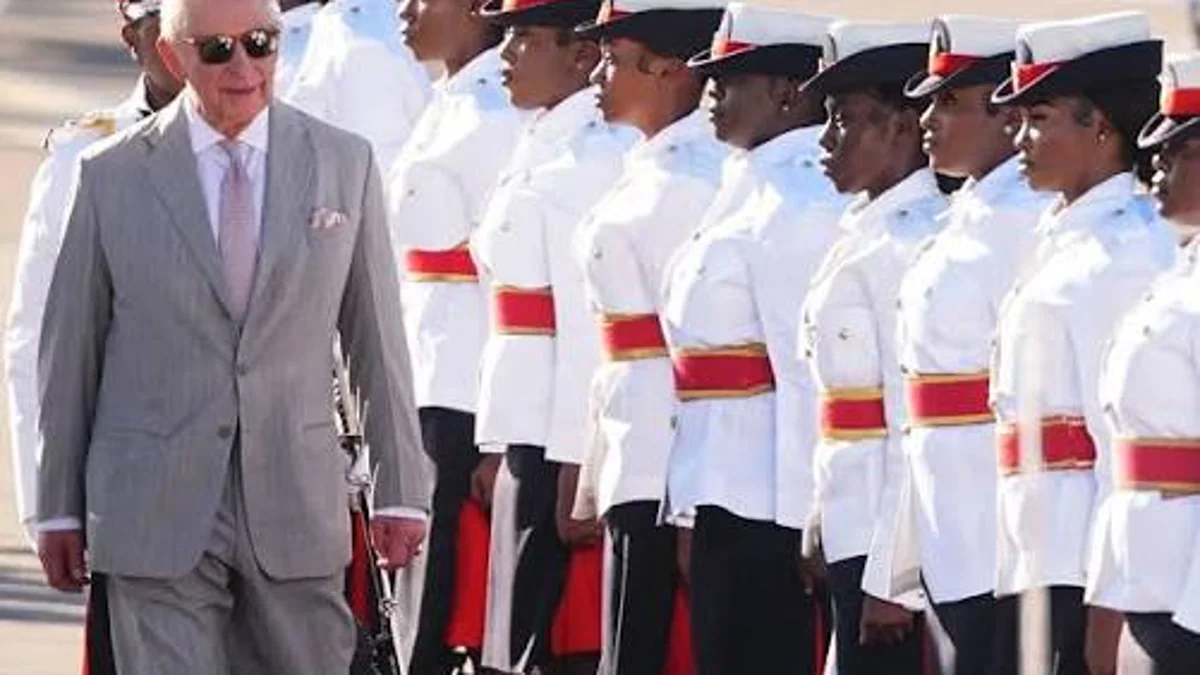 Carlos III a su llegada a Bahamas