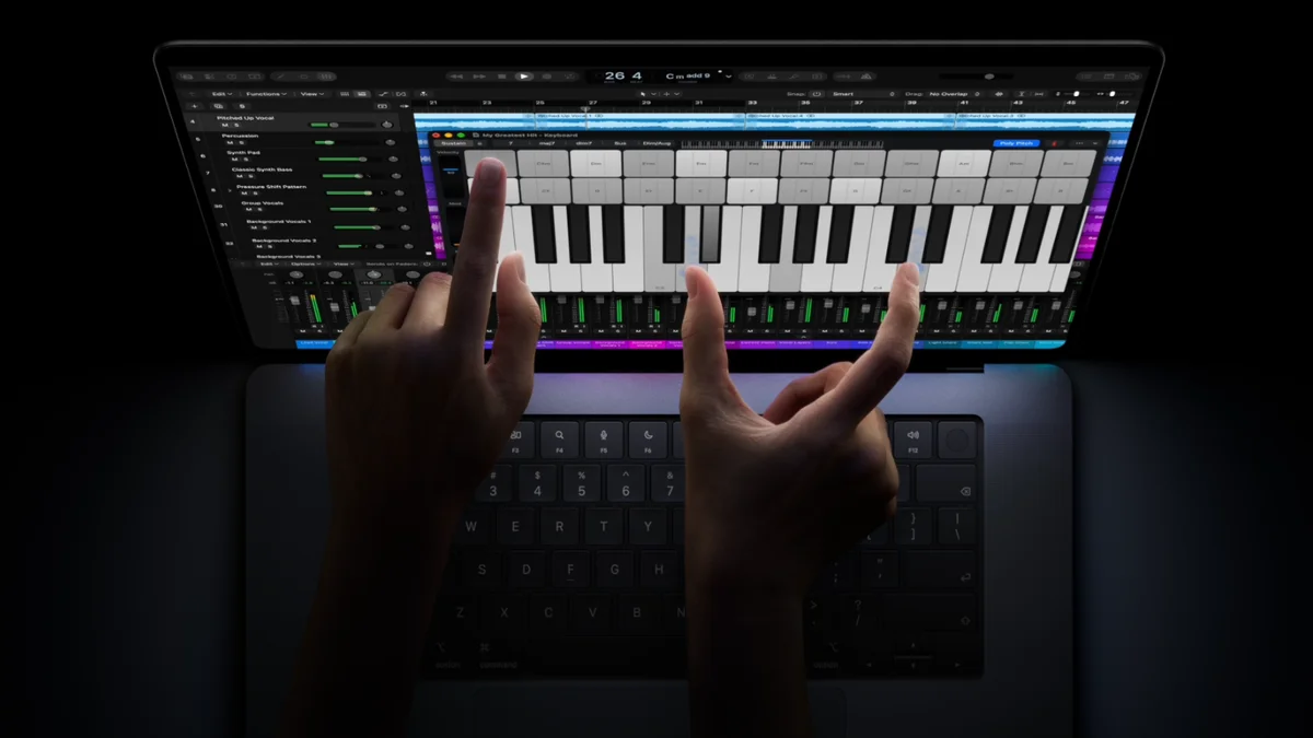 MacBook Pro con pantalla táctil.