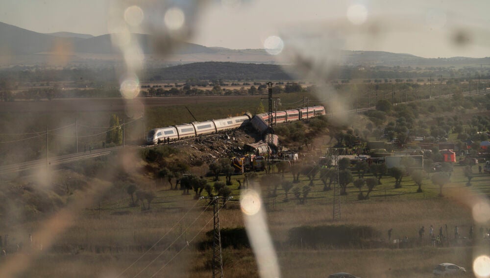 Vista de los trenes implicados en el accidente de Urda (Toledo)